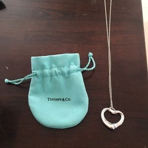 Tiffany & Co open heart necklace